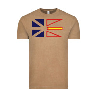 Vintage Coffee Newfoundland and Labrador Flag - 3 Color Vintage Tee - longCreatives