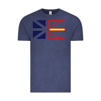 Vintage Denim Newfoundland and Labrador Flag - 3 Color Vintage Tee - longCreatives
