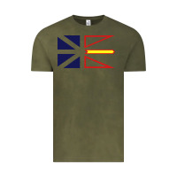 Vintage Olive Newfoundland and Labrador Flag - 3 Color Vintage Tee - longCreatives