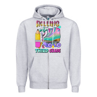 Rolling Into Third Grade Zipper Hoodie | Teevron