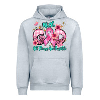 Heather Grey with god all things are possible Urban Hoodie - BarkalooDesign