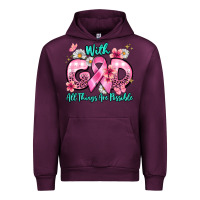 Mauve Wine with god all things are possible Urban Hoodie - BarkalooDesign