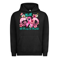 Pigment Black with god all things are possible Urban Hoodie - BarkalooDesign