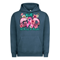 Pigment Midnight Navy with god all things are possible Urban Hoodie - BarkalooDesign