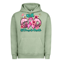 Pigment Oil Green with god all things are possible Urban Hoodie - BarkalooDesign