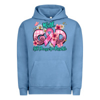 Pigment Pebble Blue with god all things are possible Urban Hoodie - BarkalooDesign