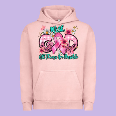 With God All Things Are Possible Urban Hoodie Designed By Barkaloodesign