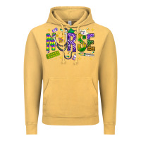 Vintage Mustard Mardi Gras Nurse Vintage Hoodie - NancyCooperArtShop