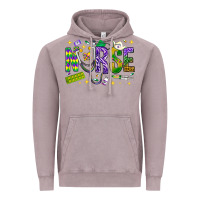 Vintage Zinc Mardi Gras Nurse Vintage Hoodie - NancyCooperArtShop