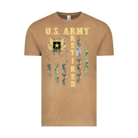 Vintage Camel US ARMY Retired  Distressed American Flag Patriotic Vintage Tee - longCreatives