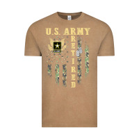 Vintage Coffee US ARMY Retired  Distressed American Flag Patriotic Vintage Tee - longCreatives