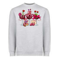 Heather Grey valentine's day wine glasses Heavyweight Sweatshirt - OliviaCreatesArt