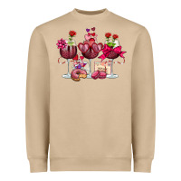 Mushroom valentine's day wine glasses Heavyweight Sweatshirt - OliviaCreatesArt