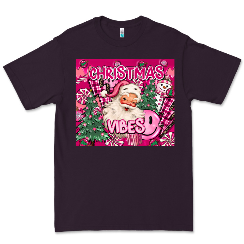 Pink Christmas Vibes Premium Tee by MaliasSmallBusiness | Teevron