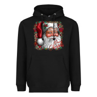 Black merry Christmas santa Heavyweight Hoodie - CowhideDigitalArt