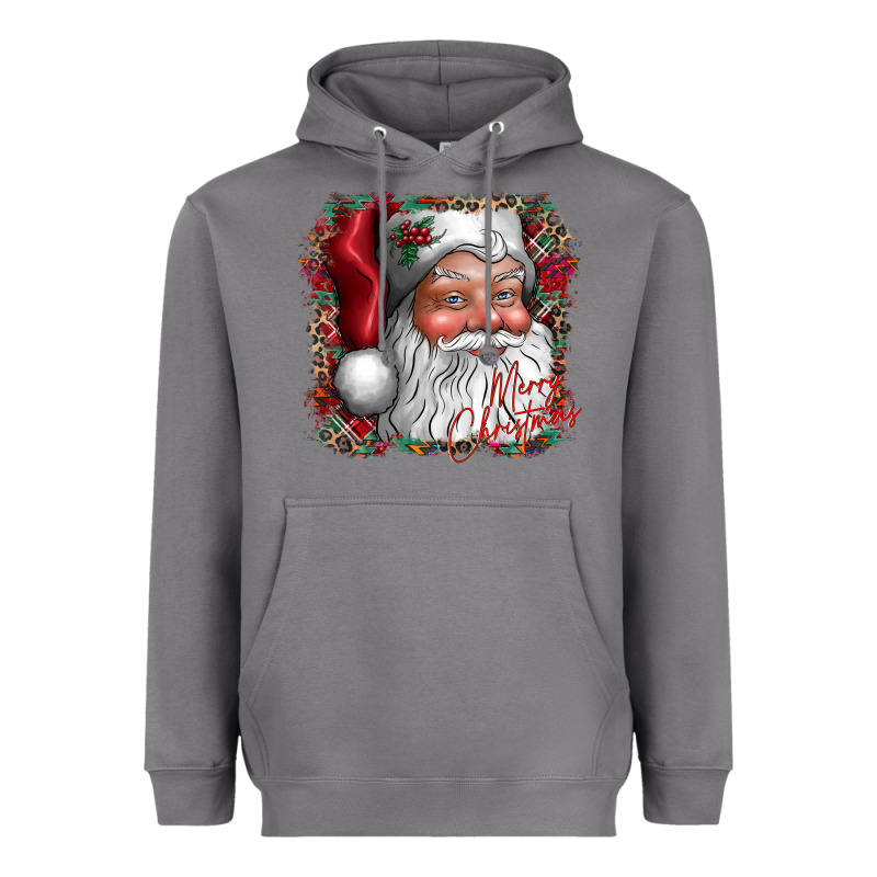 Merry Christmas Santa Heavyweight Hoodie by CowhideDigitalArt | Teevron