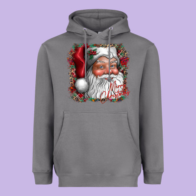 Merry Christmas Santa Heavyweight Hoodie Designed By Cowhidedigitalart