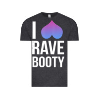 Vintage Black I Love Rave Booty I Heart Rave Tops Vintage Tee - longCreatives