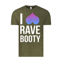 Vintage Olive I Love Rave Booty I Heart Rave Tops Vintage Tee - longCreatives