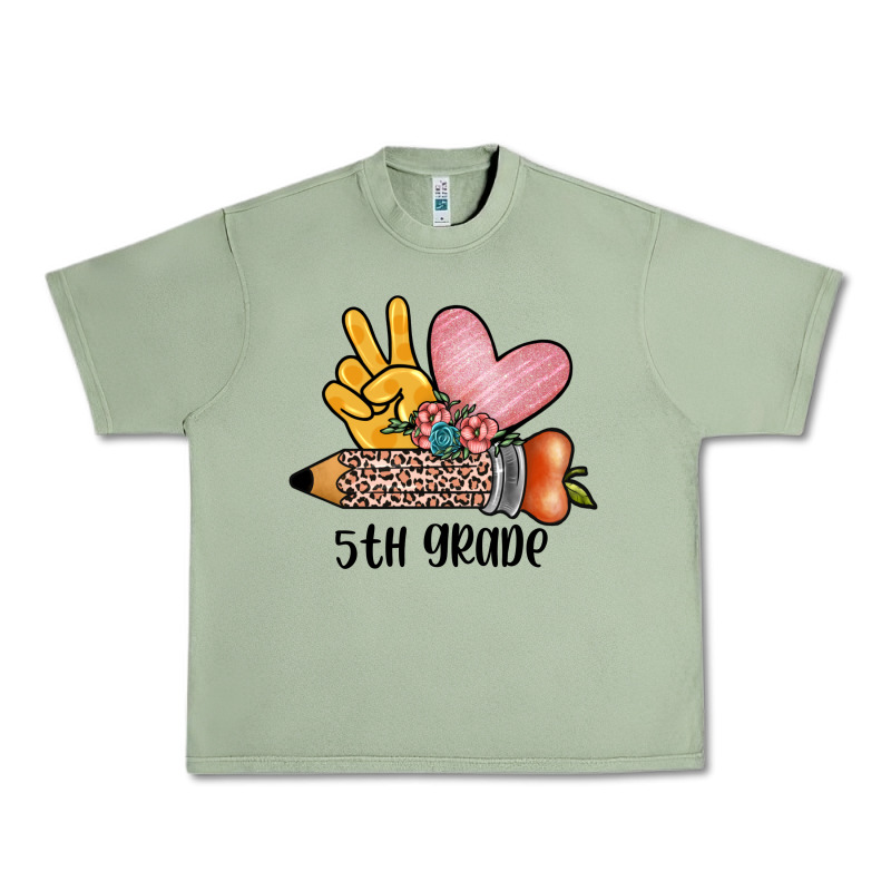 Peace Love 5th Grade Urban Heavy Tee by JahusDesignShop | Teevron