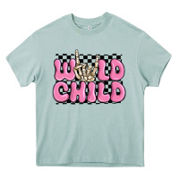 Arona wild child pink skeleton Heavy Core Tee - MaliasSmallBusiness