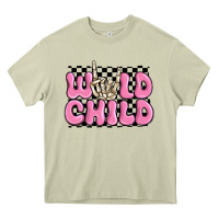 Mossy wild child pink skeleton Heavy Core Tee - MaliasSmallBusiness