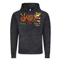 Vintage Black Peace Love Cinco De Mayo Vintage Hoodie - texasbilliewilder