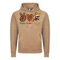 Peace Love Cinco De Mayo Vintage Hoodie | Teevron