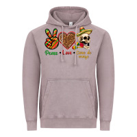 Vintage Zinc Peace Love Cinco De Mayo Vintage Hoodie - texasbilliewilder