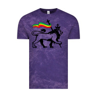 Cloud Purple Rasta Lion of Judah Rastafarian Reggae Lion and Christian Vintage Tee - longCreatives
