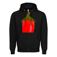 Black Chilli Pepper Fa Element Zipper Hoodie - FaDigitalArtStudio