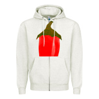 Oatmeal Heather Chilli Pepper Fa Element Zipper Hoodie - FaDigitalArtStudio