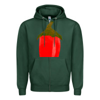 Sports Green Chilli Pepper Fa Element Zipper Hoodie - FaDigitalArtStudio