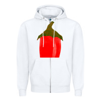 White Chilli Pepper Fa Element Zipper Hoodie - FaDigitalArtStudio