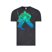 Vintage Black Ice Hockey Goalie Hockey Player Youth Men Kids Boys Vintage Tee - longCreatives