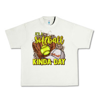 Pistachio It's a Softball kinda day leopard Urban Heavy Tee - NancyCooperArtShop