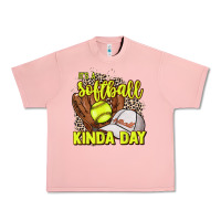 Salmon It's a Softball kinda day leopard Urban Heavy Tee - NancyCooperArtShop