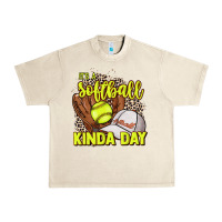 Sandshell It's a Softball kinda day leopard Urban Heavy Tee - NancyCooperArtShop