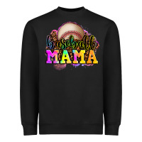 Black baseball mama Heavyweight Sweatshirt - OliviaCreatesArt