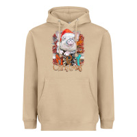 Mushroom merry Christmas pig Heavyweight Hoodie - CowhideDigitalArt