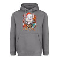 Storm merry Christmas pig Heavyweight Hoodie - CowhideDigitalArt
