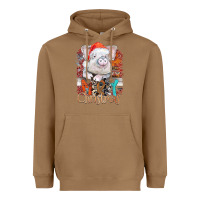 Toasted Coconut merry Christmas pig Heavyweight Hoodie - CowhideDigitalArt