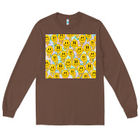 Chestnut retro smiley faces Long Sleeve Tee - TumblerDesignByShophia