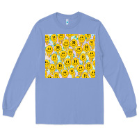 Colony Blue retro smiley faces Long Sleeve Tee - TumblerDesignByShophia