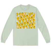 Matcha retro smiley faces Long Sleeve Tee - TumblerDesignByShophia