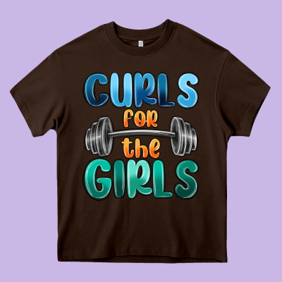 Curls For The Girls Heavy Core Tee Designed By Maliassmallbusiness