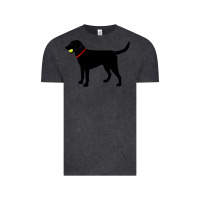 Vintage Black Labrador Retriever Fetch, Black Lab Play Ball Vintage Tee - longCreatives
