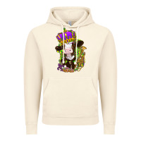 Vintage Artic Mardi Gras cow Vintage Hoodie - NancyCooperArtShop