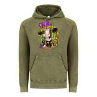 Vintage Olive Mardi Gras cow Vintage Hoodie - NancyCooperArtShop