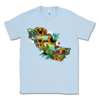 Dusty Blue Mexico Map Classic Tee - RanaPortraitStore